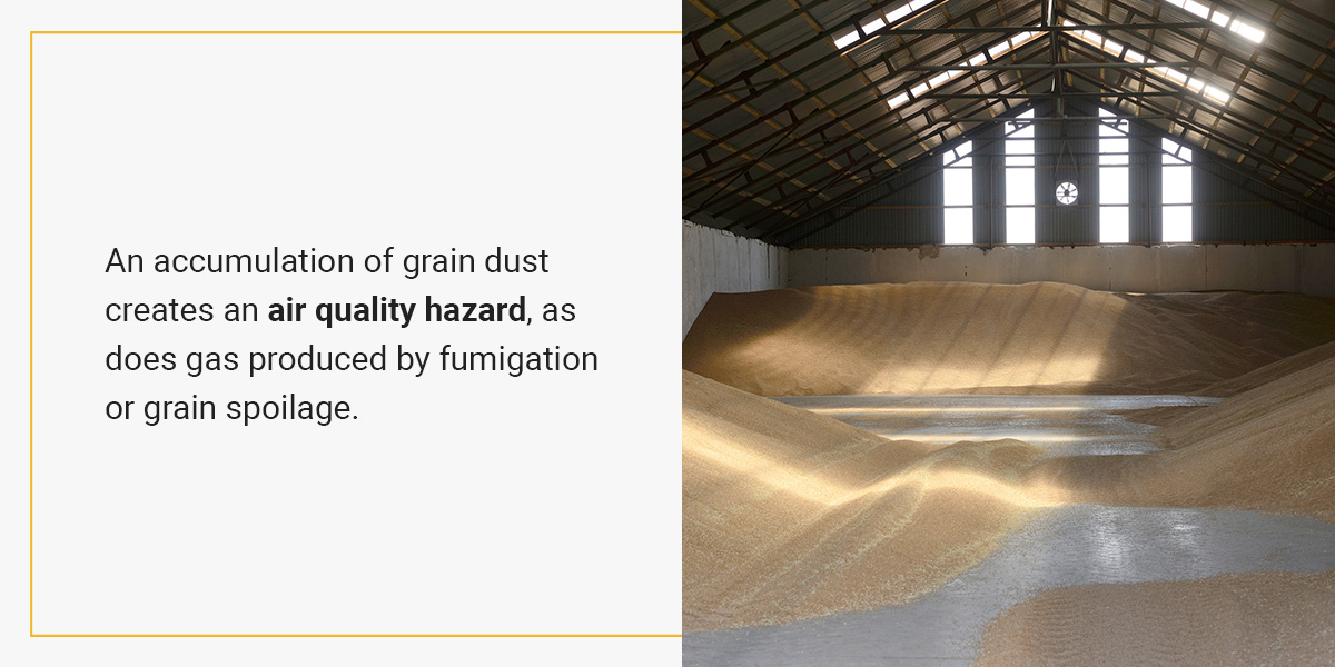 air quality hazards in grain bins